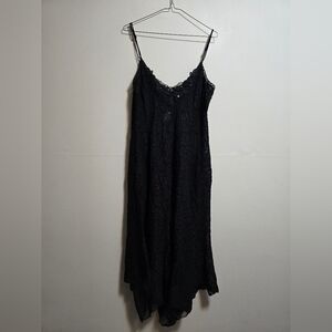 Vintage Elegant Black Lace Nightgown